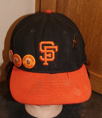 Gorra ajustada vintage de los Gigantes de San Francisco 7 1/2 lana profesional romana 4 prendedores ¡RARA! Foto 1 de 4