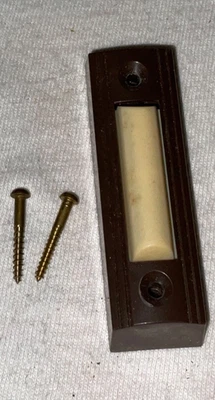 Nutone USA Brown BAKELITE Tone Lighted Push Button Door Bell Vintage + Screws - Image 1 of 3