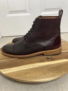 TAFT Rome Full-Grain Leather Men's Cap Toe Men Dress Boots Handcrafted In Spain  - Picture 1 of 12