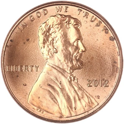 Moeda dos EUA Lincoln Shield Cent BU Penny 2012 (P) - Imagem 1 de 4