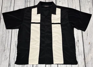 Phillip Marcel Bowling Black Tan Shirt Herren XL Rockabilly Schwarz Button Down - Bild 1 von 9
