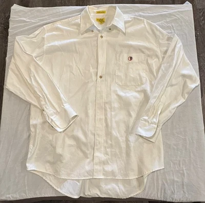 Camisa de manga larga bordada con botones Duckhead para hombre talla L resistente a las arrugas Foto 1 de 4