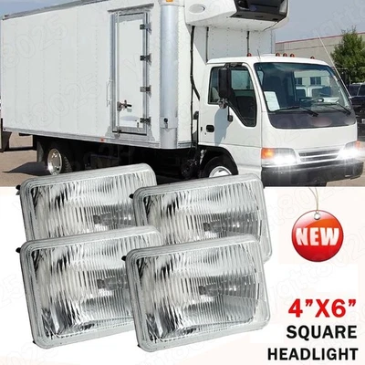 4x Carcasa faros LED cuadrados DOT 4x6" para Ford Mustang 1979-1986 🔥 Foto 1 de 4