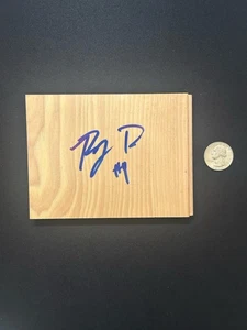 RJ DAVIS SIGNED HANDSIGNIERT BASKETBALL MINI DIELE NORTH CAROLINA + PROOF - Bild 1 von 3