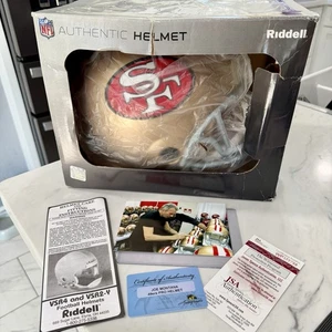 SF 49ers Joe Montana authentisch signierter JSA Zeuge Full Size Riddell Helm NEU - Bild 1 von 15