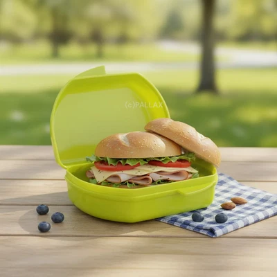 TUPPERWARE C55 SNACKY GELB BROTDOSE PAUSENBOX VESPERBOX - Bild 1 von 3