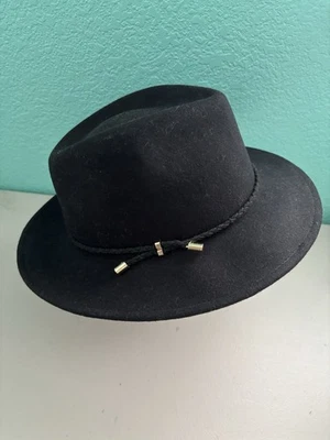 Sombrero de lana Christian Siriano Fedora para dama New York negro talla L Foto 1 de 4