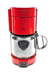Cafetera de goteo Braun Aromaster 12 tazas tipo 4063 roja de colección hecha en Alemania - Imagen 1 de 6