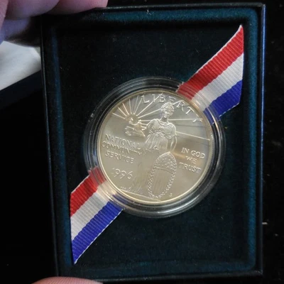 1996-S  National Community Service Commemorative Silver Dollar-- no coa - Image 1 of 4