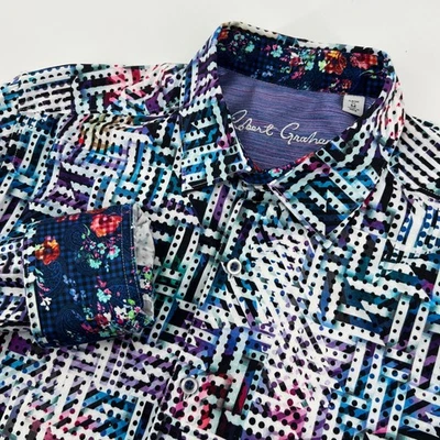 Robert Graham Men's Medium Classic Fit Long Sleeve Button Down Shirt Abstract - Image 1 of 4