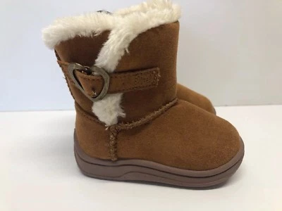 NUEVA Bota de Piel de Oveja Garanimals Bebé Niña Marrón 2 Niños Pequeños Foto 1 de 4