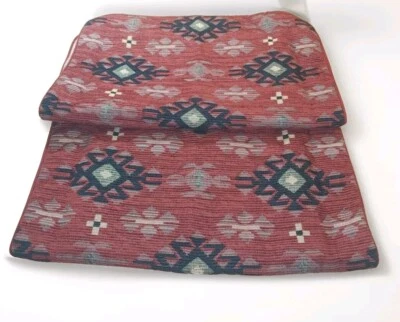 Thomasville Aztec Southwestern Tapestry 2 Pillow Shams Quilted Red 25"x19" Nwot - Image 1 of 4