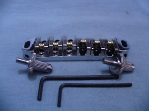 CHROME ROLLER SADDLE BRIDGE TUNE-O-MATIC FITS GIBSON EPIPHONE LP/SG NEW KIT! - Picture 1 of 4