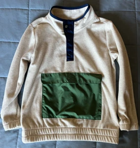 Carter's Kids Button 1/4 Zip Mock Neck Pullover Youth Size 7 - Picture 1 of 4