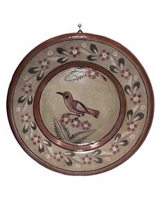 Tonala Bird Plate Made In Mexico 10” Diameter by Crowing Touch Collection