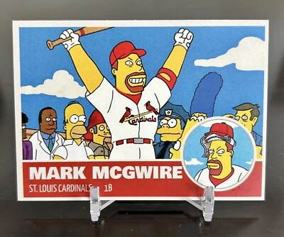 Mark McGwire Cardinals - The Simpsons - HD Quality - Custom Baseball Card - Image 1 of 2