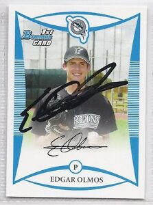 Edgar Olmos Signed Autographed 2008 Bowman Prospects Card