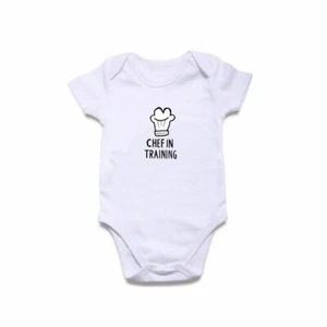 Chef in Training Print New Born - 6 Months Baby Grow BodySuits Birthday Gift - Picture 1 of 1