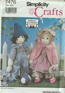 MUÑECAS Y ROPA DE CALCETÍN DE 18 PULGADAS - ¡Patrón de simplicidad 7476 fuera de imprenta! - Imagen 1 de 2
