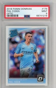 2018-19 Donruss Optic Soccer #179 Phil Foden RC Rookie PSA 9 MINT! Man City ! - Picture 1 of 2