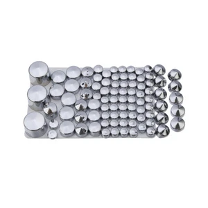 87 pcs Chrome ABS Bolt Toppers Caps Cover Fit For Harley Softail Twin Cam 84-06 - Picture 1 of 9