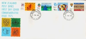 New Zealand - Commemoratives, Ships & Forest Parks (3no. PO FDC's) 1975 - Bild 1 von 3