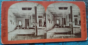 Geyser Spring Saratoga NY 1870s Baker & Record Fotógrafo Stereoview - Imagen 1 de 2