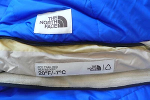 The North Face Sleeping Bag ECO Trail Bed 20 F Left Hand Zipper 6ft 5" X 29" - Picture 1 of 7
