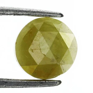 NATURALE 0,42 CARATI 4,25X2,56 MM TAGLIO ROSA FORMA VERDE LUCIDATURA DIAMANTE NATURALE - Foto 1 di 2
