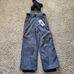32 DEGREES WEATHERPROOF CHARCOAL BOYS 5/6 XS SNOW SKI PANTS REMOVABLE SUSPENDERS - Picture 1 of 7