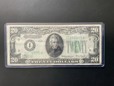 1934 $20 DOLLAR BILL I11313322A - Image 1 of 4
