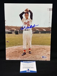 HOYT WILHELM BALTIMORE ORIOLES SIGNED AUTOGRAPH COLOR 8X10 PHOTO BAS BECKETT COA - Picture 1 of 3