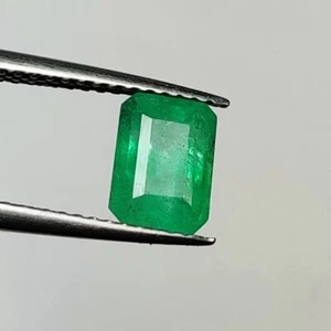 Zertifiziert 1,46 ct - Natürlicher Sambischer Smaragd Achteckform feiner Glanz - 5315 - Bild 1 von 2