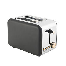 Salter 2 Slice Toaster Wide Slots Variable Browning 850W Black/Rose Gold Accents