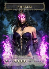 1x Liliana of the Dark Realms Emblem #1 Custom Altered GnD Cards