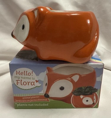 Maceta suculenta Greenbrier cerámica flora el zorro animal Foto 1 de 4