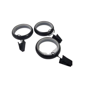 Set/7 Leisegleiter Gardine Rundringe klein 0,75 Antik Bronze Schwarz - Bild 1 von 3