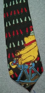 Disney Classic Winnie Puuh auf Schaukelpferd mit Weihnachtsbäumen 56" x 4" Korea - Bild 1 von 3