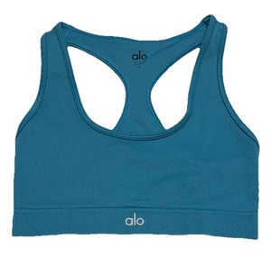 Alo Yoga Sport BH Damen Small Blau Athleisure Active Racerback Gerippt - Bild 1 von 8