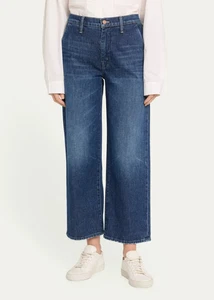 Mother Jeans Womens 27 The Dodger Prep Ankle Denim USA Made High Rise Dark Wash - Picture 1 of 11