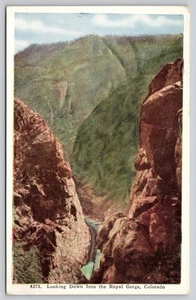Vintage Royal Gorge Colorado Arkansas River Canyon Panoramic Postcard - Picture 1 of 2
