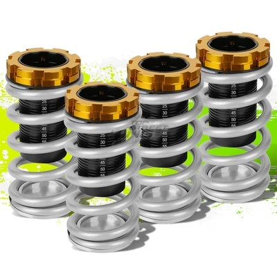 MUELLE COILOVER AJUSTABLE ALTURA 1-4" NEGRO ESCALA PARA 88-00 CIVIC EG/EK PLATEADO Foto 1 de 4