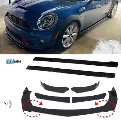 For Mini Cooper S R56 F56 F54 Side Skirt +Front Bumper Lip Splitter Spoiler Lip Foto 1 de 4