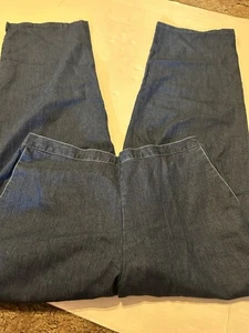 Alfred Dunner Damen Größe 12 Marineblau Hose Elastischer Bund Taschen G9 - Bild 1 von 3