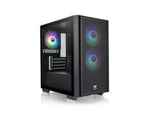 Thermaltake Versa H16 TG ARGB Black Micro ATX Tower Case Tempered Glass Side - Picture 1 of 5