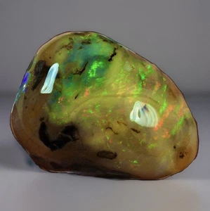 Natürlicher polierter afrikanischer Opal Kristall Roh Edelstein Qualität Facette Qualität Exemplar - Bild 1 von 6