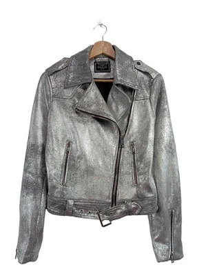 GUESS Giacca corta Donna Giacca Taglia IT 38 argento stile casual - Immagine 1 di 4