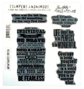 Tim Holtz Cling Rubber Stamp Set, 7 by 8.5-Inch, Way with Words - Picture 1 of 3