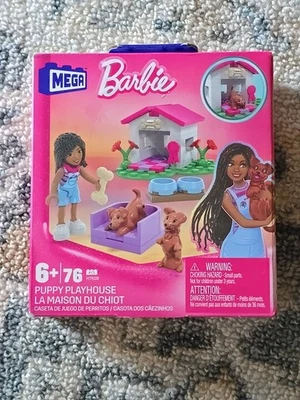 BARBIE MEGA PUPPY PLAYHOUSE AGES 6+ 76 PIECES - Image 1 of 4