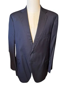 J Hilburn 47R Sport Mantel 100% Wolle dunkelblau zwei Knöpfe doppelt belüftet Blazer - Bild 1 von 9